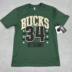 NBA Milwaukee Bucks Giannis Antetokounmpo #34  T-Shirt Mens Size Small Green